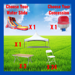 Tent Package For 24 Guest and 18' Water Slide