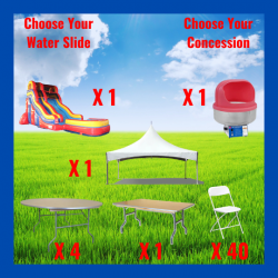 Tent Package For 40 Guest and 18' Water Slide