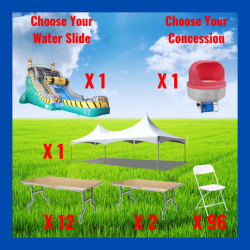 Tent Package For 96 Guest and Water Slide