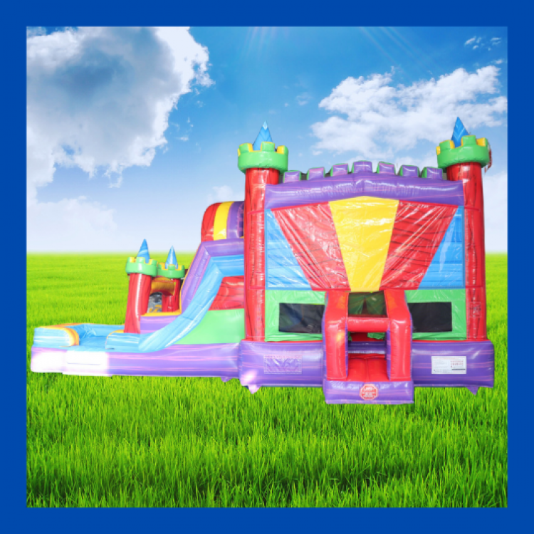 A1 Colorful Bounce House And Water Slide Rental