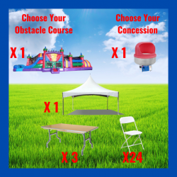 Tent Package For 24 Guest and Obstacle Course