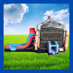 Spaceship Bounce House And Dry Slide Rental